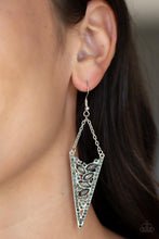 Load image into Gallery viewer, Sharp-Dressed Drama - Silver Earrings- Paparazzi Accessories