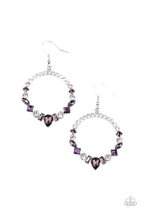 Revolutionary Refinement - Purple and Silver Earrings- Paparazzi Accessories