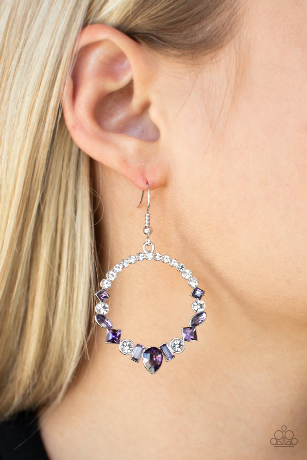 Revolutionary Refinement - Purple and Silver Earrings- Paparazzi Accessories