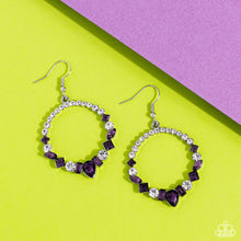 Load image into Gallery viewer, Revolutionary Refinement - Purple and Silver Earrings- Paparazzi Accessories