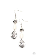 Load image into Gallery viewer, Artfully Artisan - White and Silver Earrings- Paparazzi Accessories