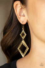 Load image into Gallery viewer, Deco Decoupage - Brass Earrings- Paparazzi Accessories