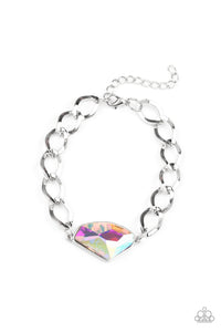 Galactic Grunge - Multicolored Silver Bracelet- Paparazzi Accessories