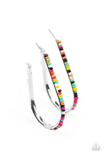 Load image into Gallery viewer, Beaded Bauble - Multicolored Silver Earrings- Paparazzi Accessories