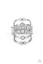 Load image into Gallery viewer, Layer On The Luster - White and Silver Ring- Paparazzi Accessories