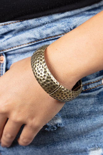 Come Under The Hammer - Brass Bracelet- Paparazzi Accessories