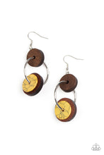 Load image into Gallery viewer, Artisanal Aesthetic - Yellow and Brown Earrings- Paparazzi Accessories