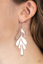 Load image into Gallery viewer, A FROND Farewell - Silver Earrings- Paparazzi Accessories