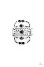 Load image into Gallery viewer, Layer On The Luster - Black and Silver Ring- Paparazzi Accessories