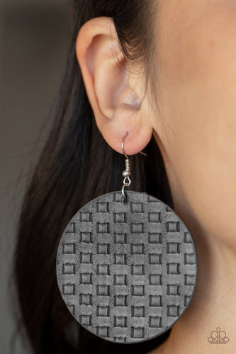 WEAVE Me Out Of It - Silver Earrings- Paparazzi Accessories