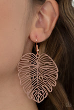 Load image into Gallery viewer, Palm Palmistry - Copper Earrings- Paparazzi Accessories