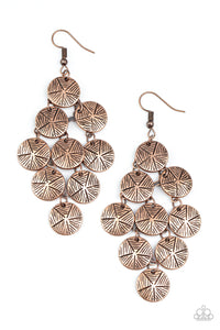 How CHIME Flies - Copper Earrings- Paparazzi Accessories