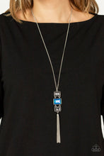 Load image into Gallery viewer, Uptown Totem - Blue and Silver Necklace- Paparazzi Accessories