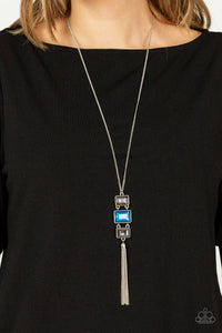 Uptown Totem - Blue and Silver Necklace- Paparazzi Accessories