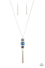 Load image into Gallery viewer, Uptown Totem - Blue and Silver Necklace- Paparazzi Accessories