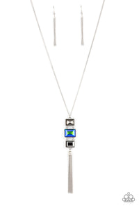 Uptown Totem - Blue and Silver Necklace- Paparazzi Accessories