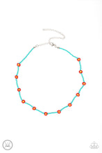 Load image into Gallery viewer, Colorfully Flower Child - Blue and Red Necklace- Paparazzi Accessories