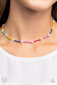 Colorfully Flower Child - Multicolored Necklace- Paparazzi Accessories