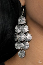Load image into Gallery viewer, How CHIME Flies - Silver Earrings- Paparazzi Accessories