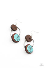 Load image into Gallery viewer, Artisanal Aesthetic - Blue and Brown Earrings- Paparazzi Accessories