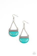 Load image into Gallery viewer, Mesa Mezzanine - Blue and Silver Earrings- Paparazzi Accessories