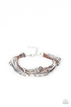 Load image into Gallery viewer, Wanderlust Wanderess - Brown and Silver Bracelet- Paparazzi Accessories