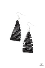 Load image into Gallery viewer, Urban Delirium - Black and Silver Earrings- Paparazzi Accessories