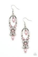 Load image into Gallery viewer, Back In The Spotlight - Pink and Silver Earrings- Paparazzi Accessories