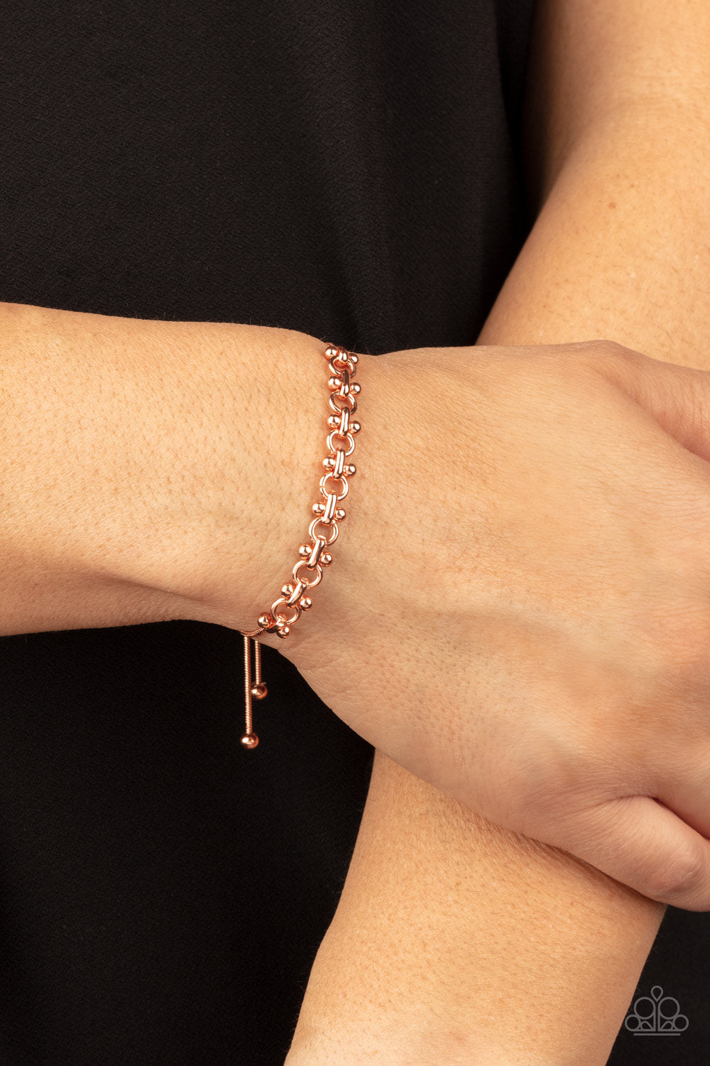 Slide On Over - Copper Bracelet- Paparazzi Accessories