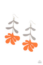 Load image into Gallery viewer, Palm Beach Bonanza - Orange and Silver Earrings- Paparazzi Accessories