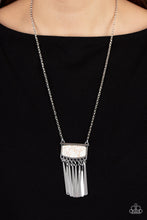 Load image into Gallery viewer, Plateau Pioneer - White and Silver Necklace- Paparazzi Accessories