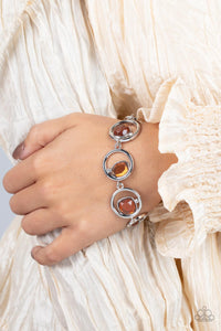 Date Night Drama - Brown and Silver Bracelet- Paparazzi Accessories