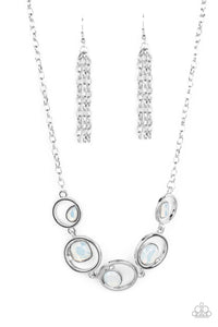 Big Night Out - White and Silver Necklace- Paparazzi Accessories