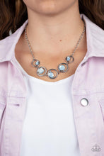 Load image into Gallery viewer, Big Night Out - White and Silver Necklace- Paparazzi Accessories