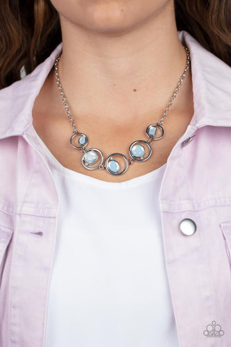 Big Night Out - White and Silver Necklace- Paparazzi Accessories