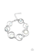 Load image into Gallery viewer, Date Night Drama - White and Silver Bracelet- Paparazzi Accessories