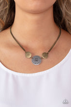 Load image into Gallery viewer, Shine Your Light - Brass and Silver Necklace- Paparazzi Accessories
