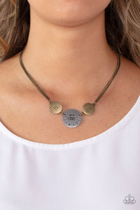 Shine Your Light - Brass and Silver Necklace- Paparazzi Accessories