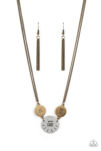 Shine Your Light - Brass and Silver Necklace- Paparazzi Accessories
