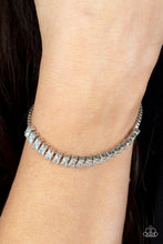 Load image into Gallery viewer, Glitz and Glimmer - White and Silver Bracelet- Paparazzi Accessories