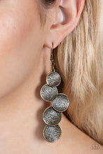 Load image into Gallery viewer, Token Gesture - Brass Earrings- Paparazzi Accessories