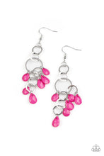 Load image into Gallery viewer, Sandcastle Sunset - Pink and Silver Earrings- Paparazzi Accessories