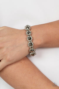 Prismatic Palace - White and Silver Bracelet- Paparazzi Accessories