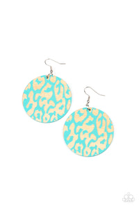 Catwalk Safari - Blue and Brown Earrings- Paparazzi Accessories