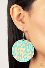 Load image into Gallery viewer, Catwalk Safari - Blue and Brown Earrings- Paparazzi Accessories