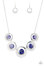 Load image into Gallery viewer, Elliptical Effervescence - Purple and Silver Necklace- Paparazzi Accessories