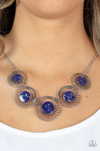 Load image into Gallery viewer, Elliptical Effervescence - Purple and Silver Necklace- Paparazzi Accessories