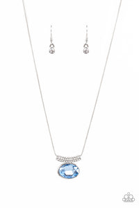 Pristinely Prestigious - Blue and Silver Necklace- Paparazzi Accessories