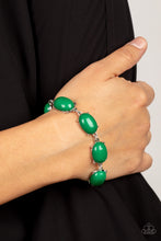 Load image into Gallery viewer, Confidently Colorful - Green and Silver Bracelet- Paparazzi Accessories