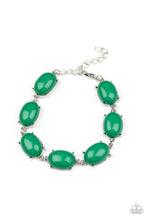 Load image into Gallery viewer, Confidently Colorful - Green and Silver Bracelet- Paparazzi Accessories
